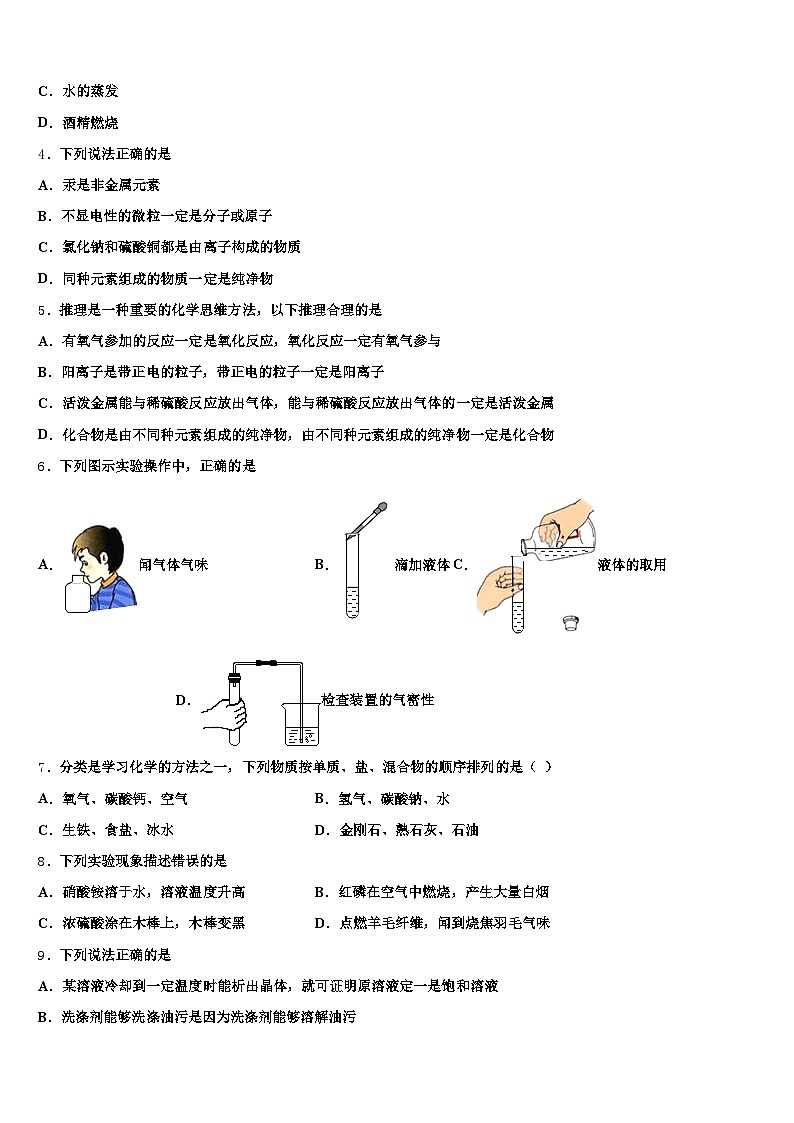 湖南省湘潭市2025-2026学年中考化学最后冲刺模拟试卷（含答案解析）第2页