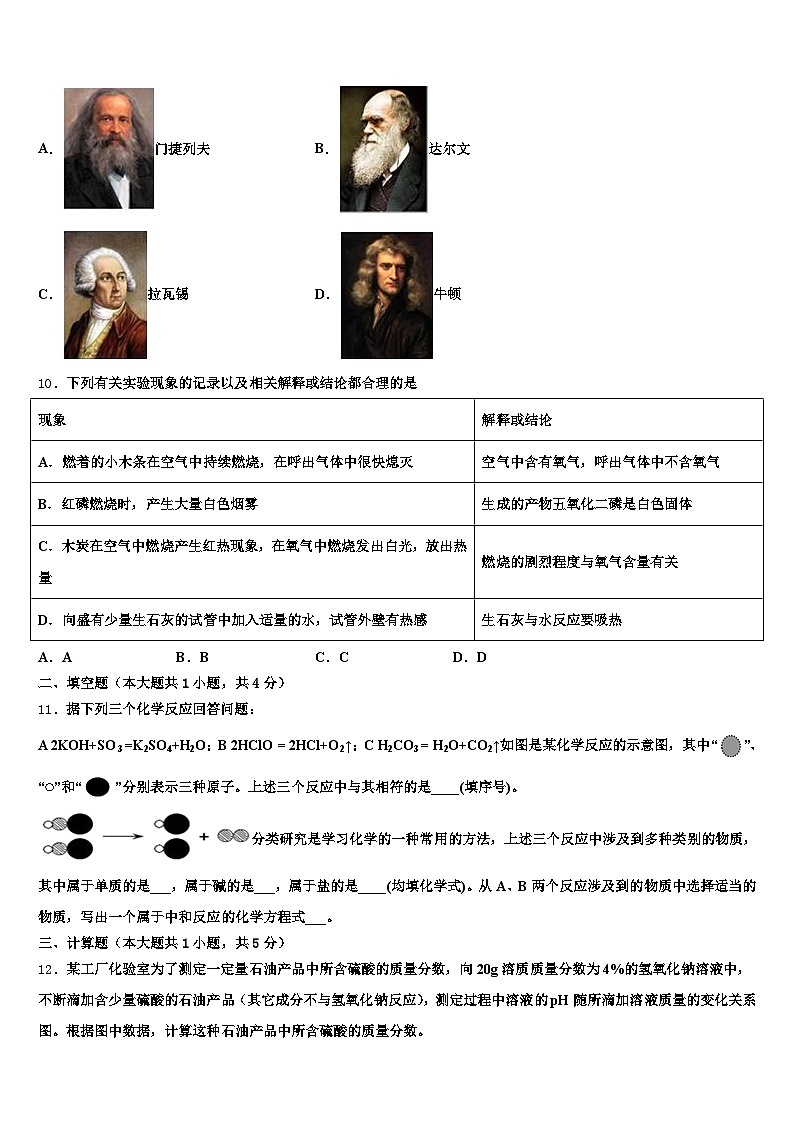 内蒙古自治区鄂尔多斯市2025-2026学年中考五模化学试题（含答案解析）第3页