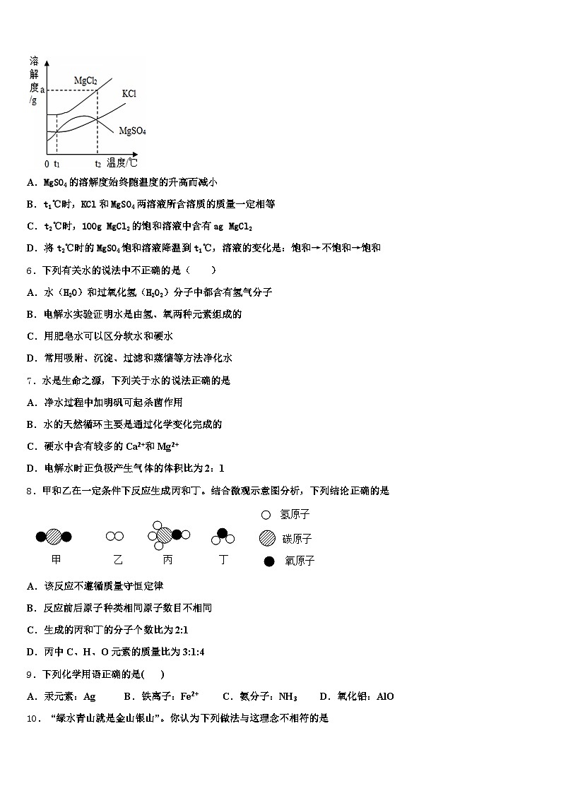贵州省黔南布依族苗族自治州2025-2026学年中考化学模试卷（含答案解析）第2页