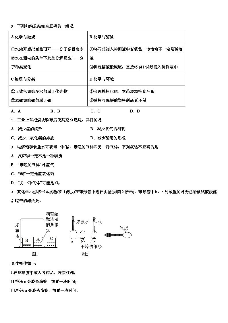 2025-2026学年武汉市中考化学模拟预测试卷（含答案解析）第2页