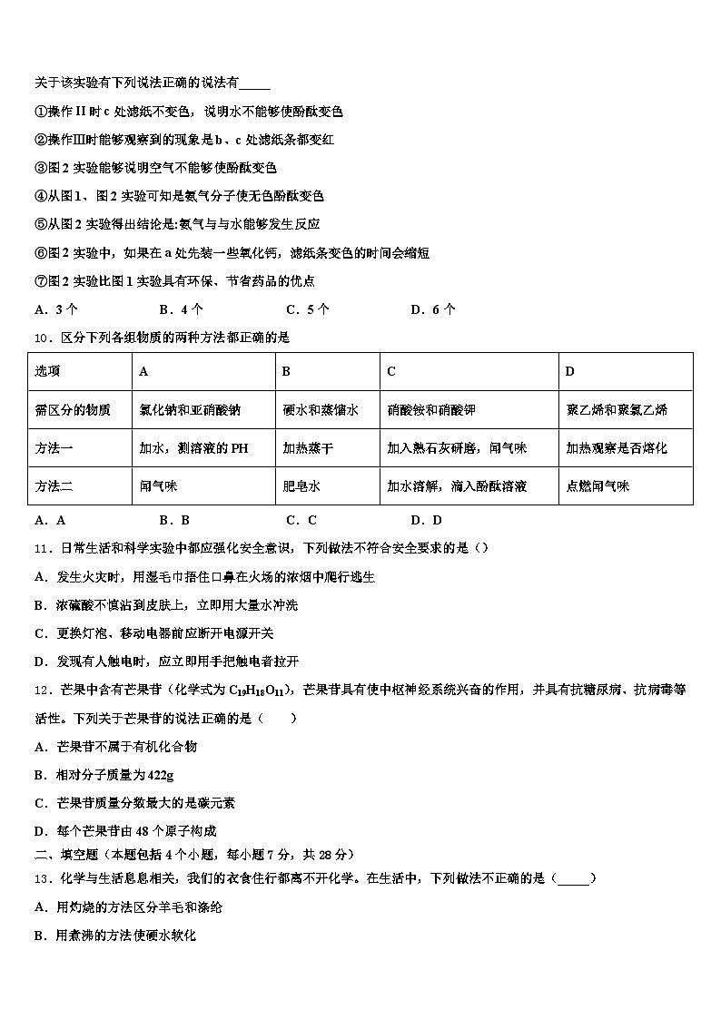 2025-2026学年武汉市中考化学模拟预测试卷（含答案解析）第3页