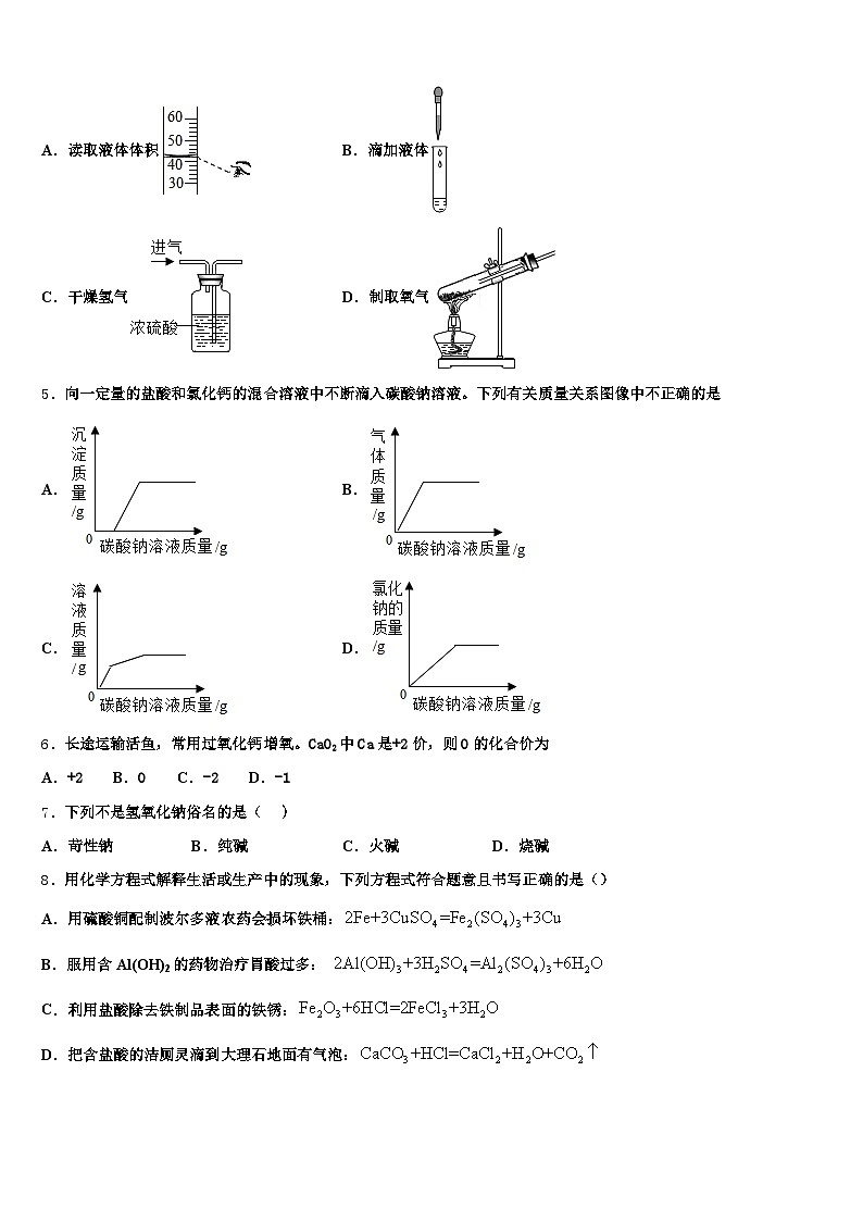 宝鸡市2025-2026学年中考适应性考试化学试题（含答案解析）第2页