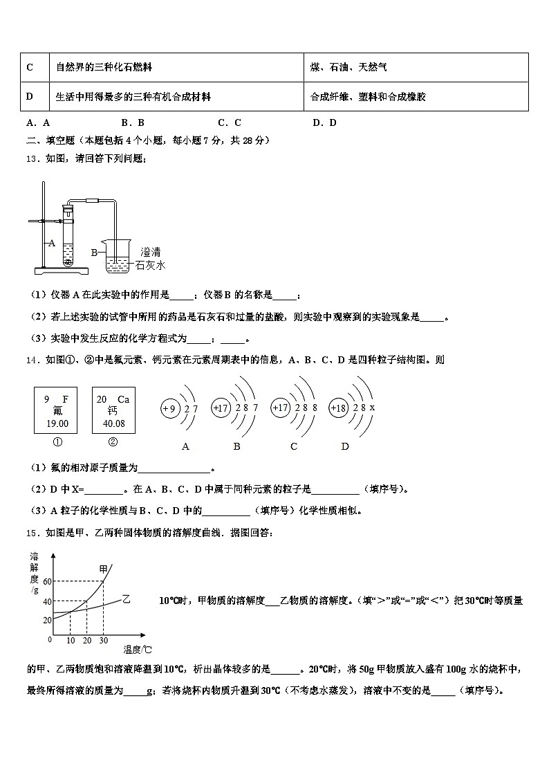 陕西省宝鸡市2026年中考五模化学试题（含答案解析）第3页