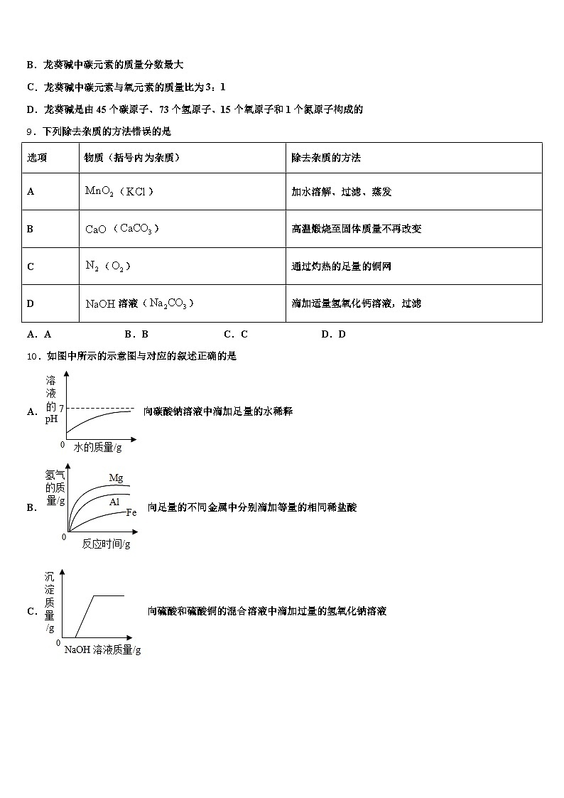 2026届山东省烟台市中考试题猜想化学试卷（含答案解析）第3页