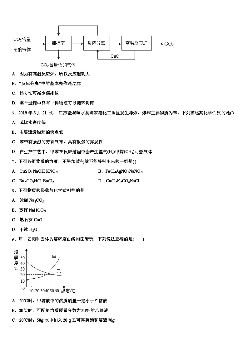 昭通市2025-2026学年中考试题猜想化学试卷（含答案解析）第2页