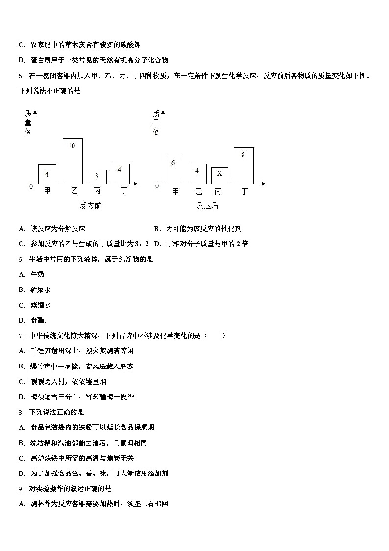 福建省龙岩市2026年中考联考化学试题（含答案解析）第2页