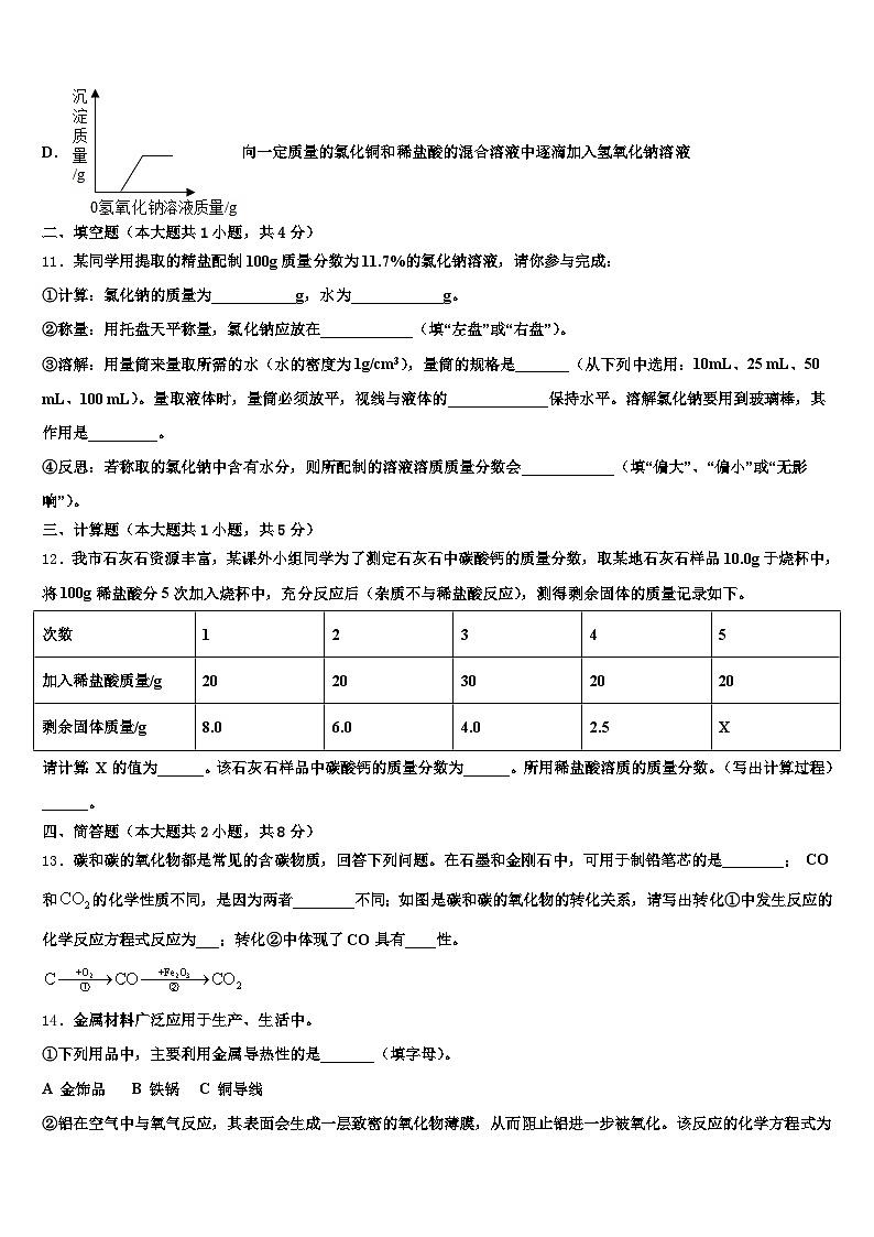广东省深圳市2026年中考冲刺卷化学试题（含答案解析）第3页