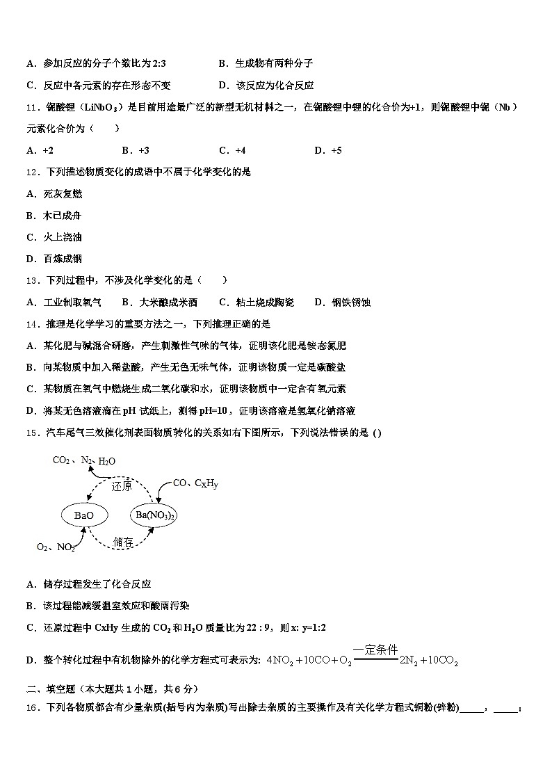 黑龙江省2026年中考化学考前最后一卷（含答案解析）第3页
