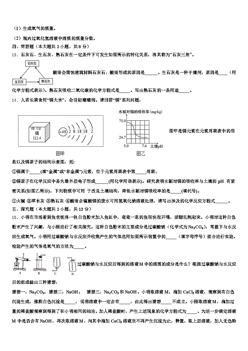 2025-2026学年苏州市中考化学押题试卷（含答案解析）第3页