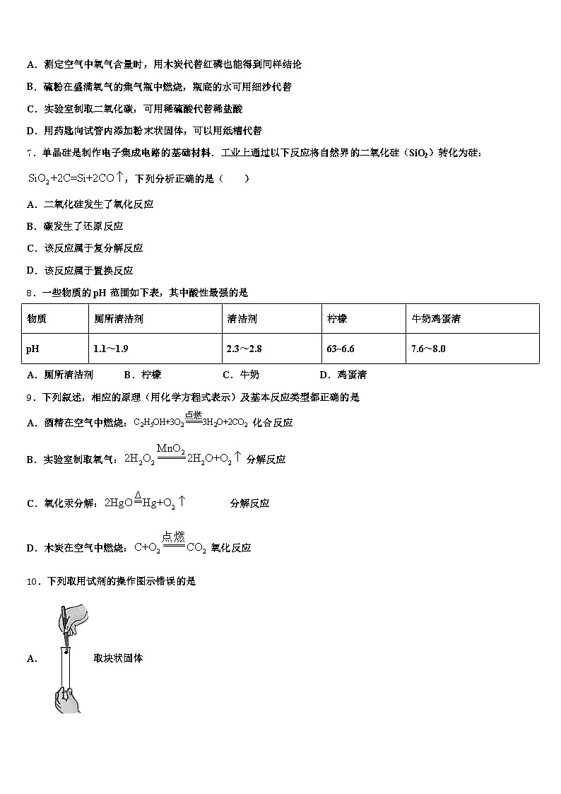2026届安徽省宿州市中考联考化学试卷（含答案解析）第2页
