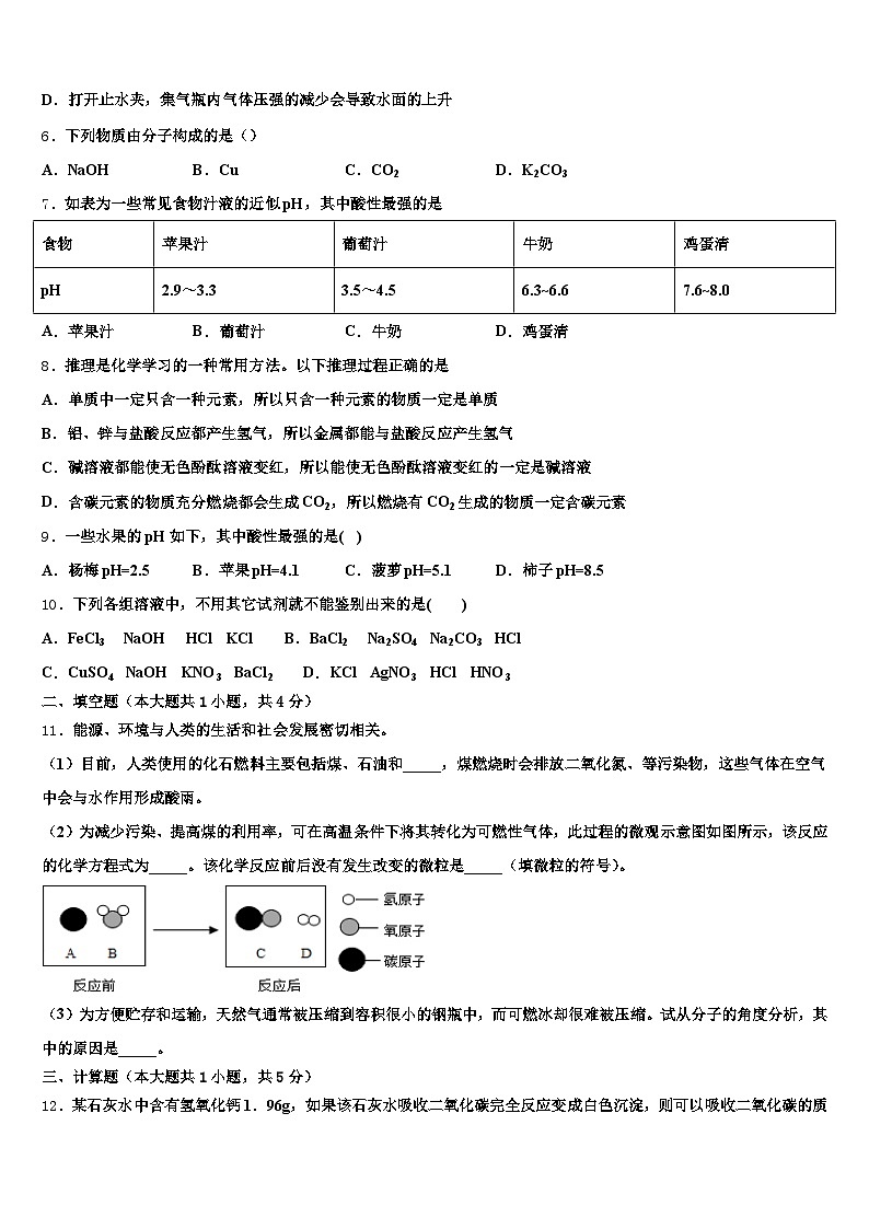 2026年陕西省咸阳市中考押题化学预测卷（含答案解析）第2页