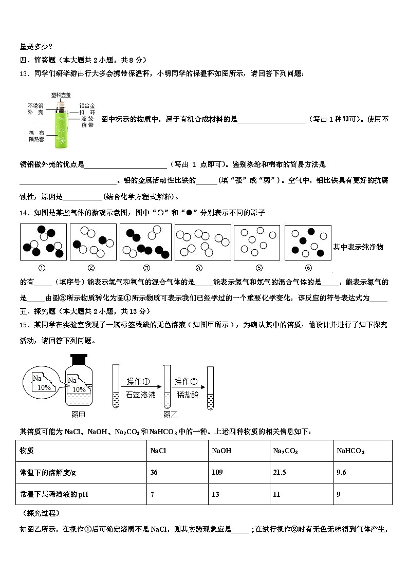 2026年陕西省咸阳市中考押题化学预测卷（含答案解析）第3页