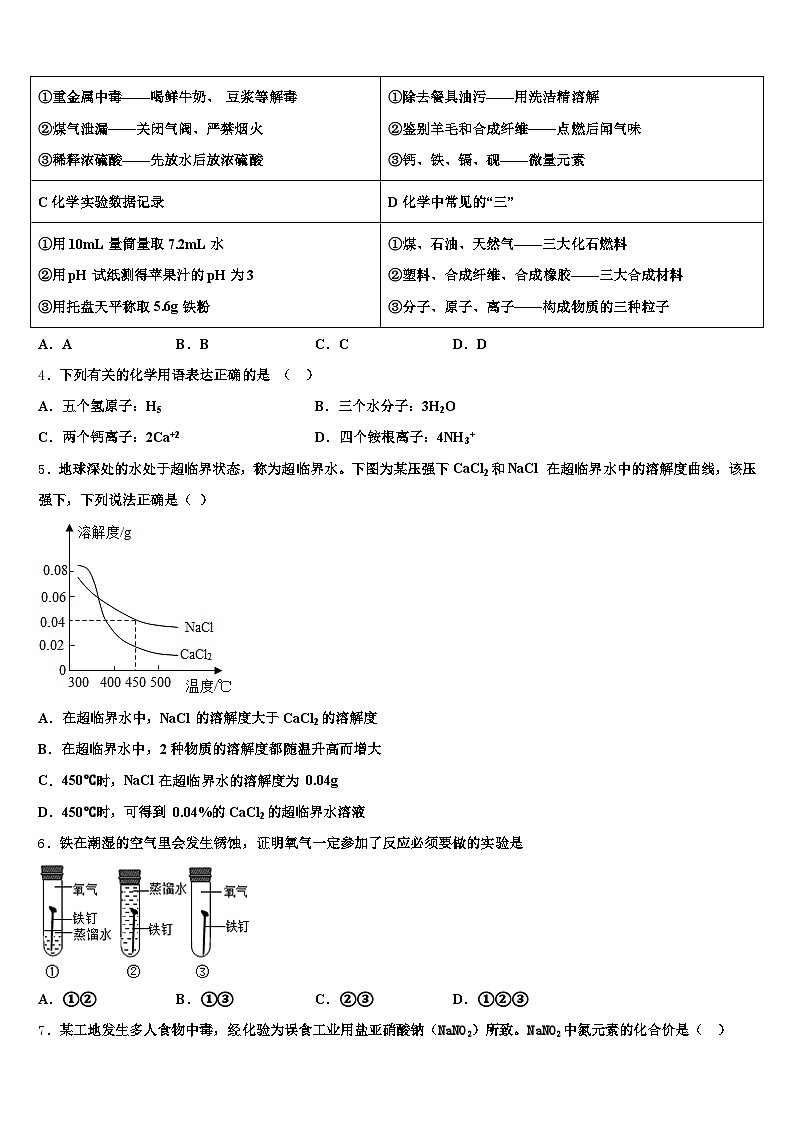 2026届益阳市中考化学猜题卷（含答案解析）第2页