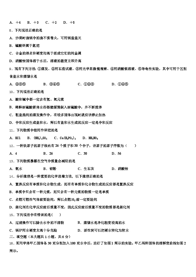 2026届益阳市中考化学猜题卷（含答案解析）第3页