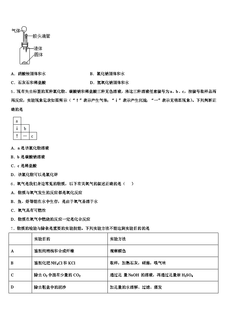 2026届宿州市中考化学模试卷（含答案解析）第2页