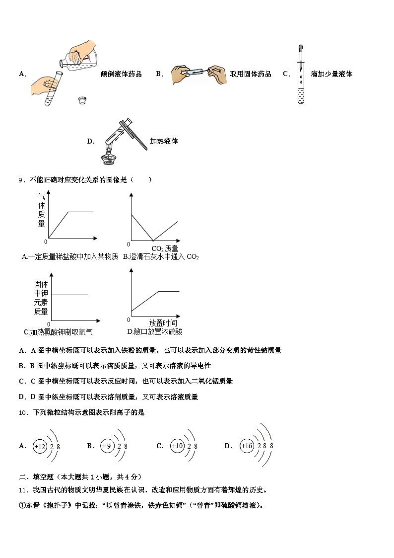 2026届西藏自治区中考一模化学试题（含答案解析）第3页