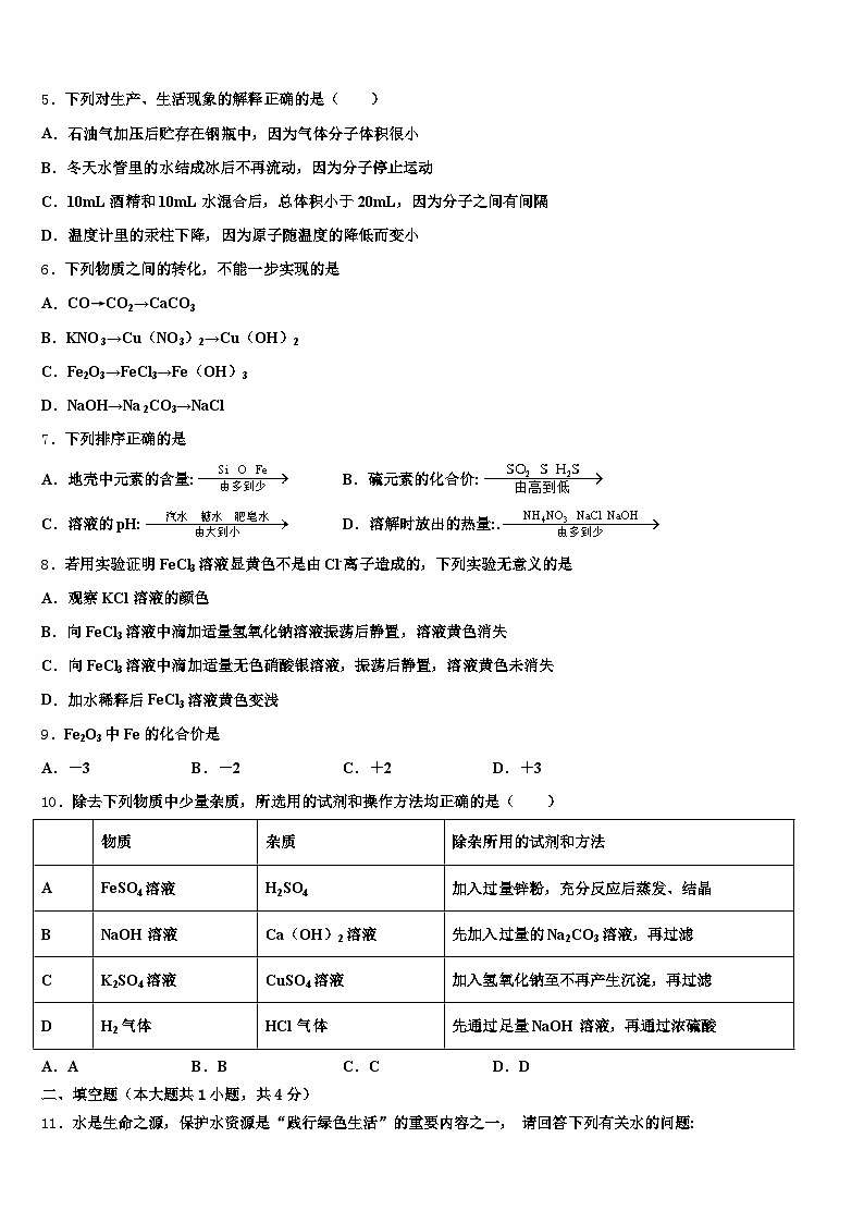 2026届云南省丽江市中考押题化学预测卷（含答案解析）第2页