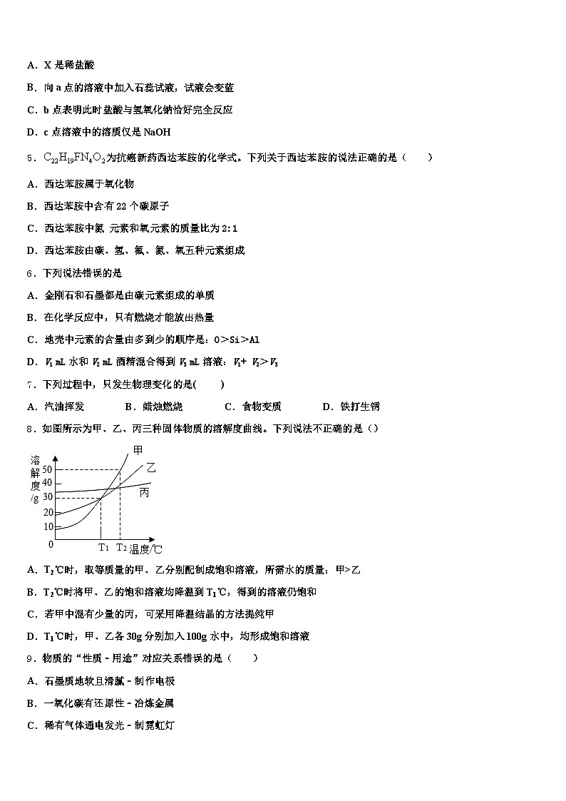 2026届新疆维吾尔自治区博尔塔拉蒙古自治州中考化学押题卷（含答案解析）第2页
