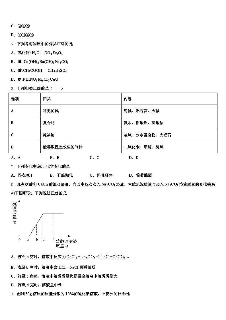 2026年安徽省安庆市中考试题猜想化学试卷（含答案解析）第3页
