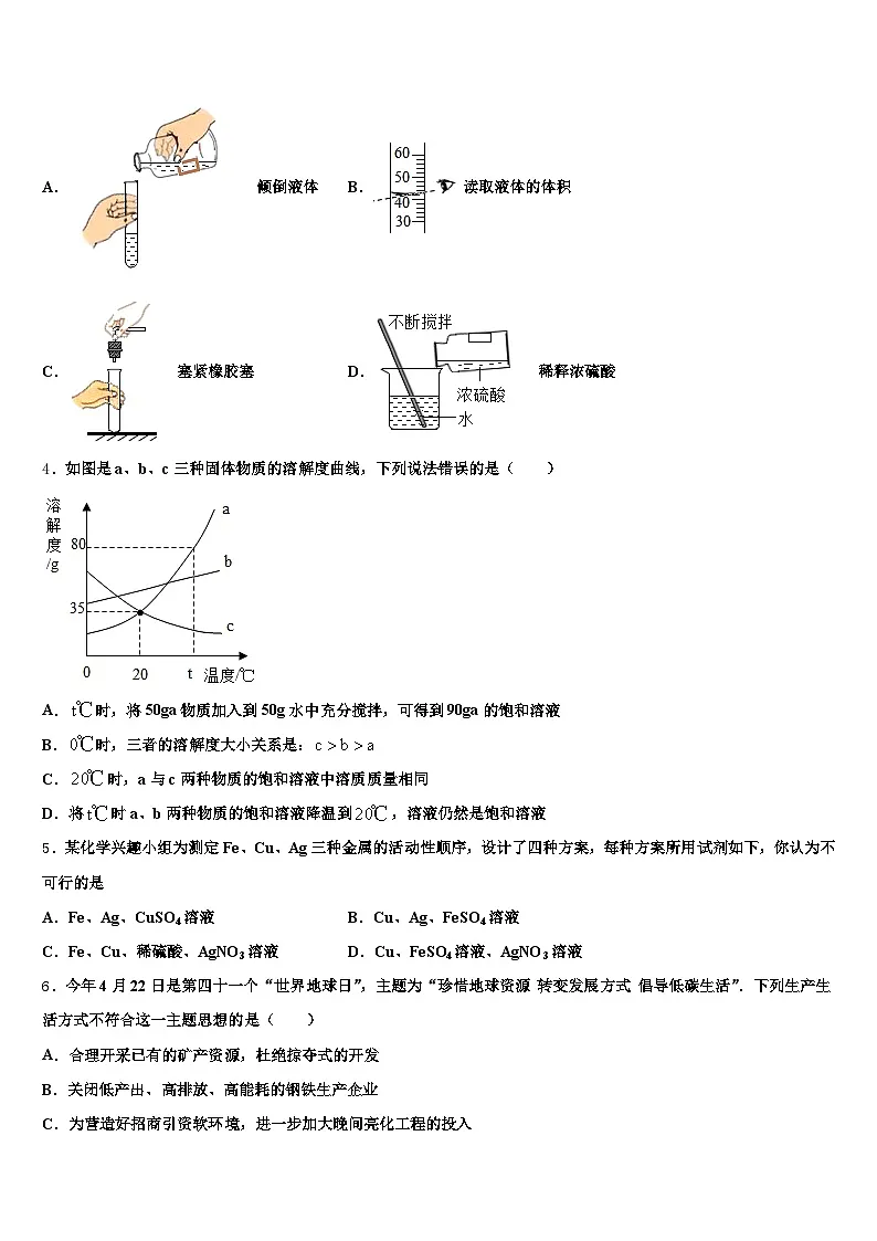 2026届肇庆市中考适应性考试化学试题（含答案解析）第2页