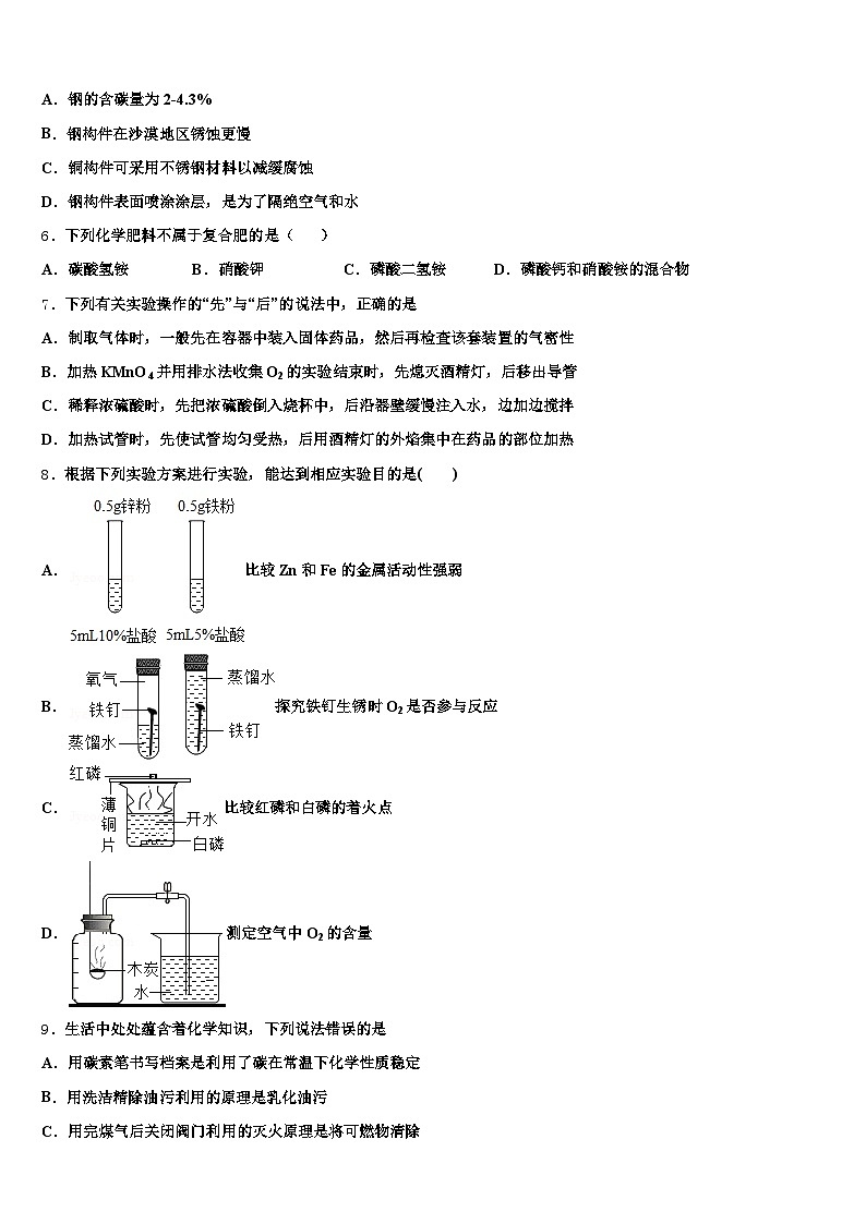 2026届西藏自治区昌都市中考三模化学试题（含答案解析）第2页