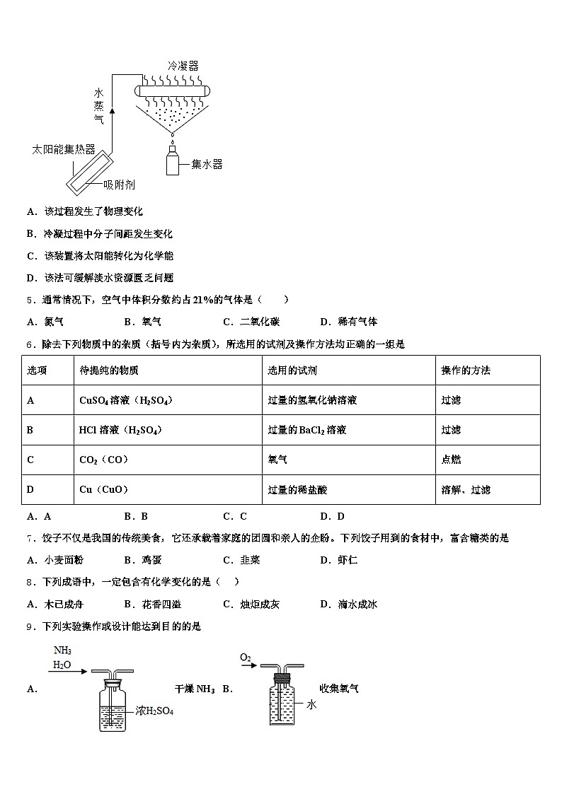 2026届咸阳市中考化学模拟精编试卷（含答案解析）第2页