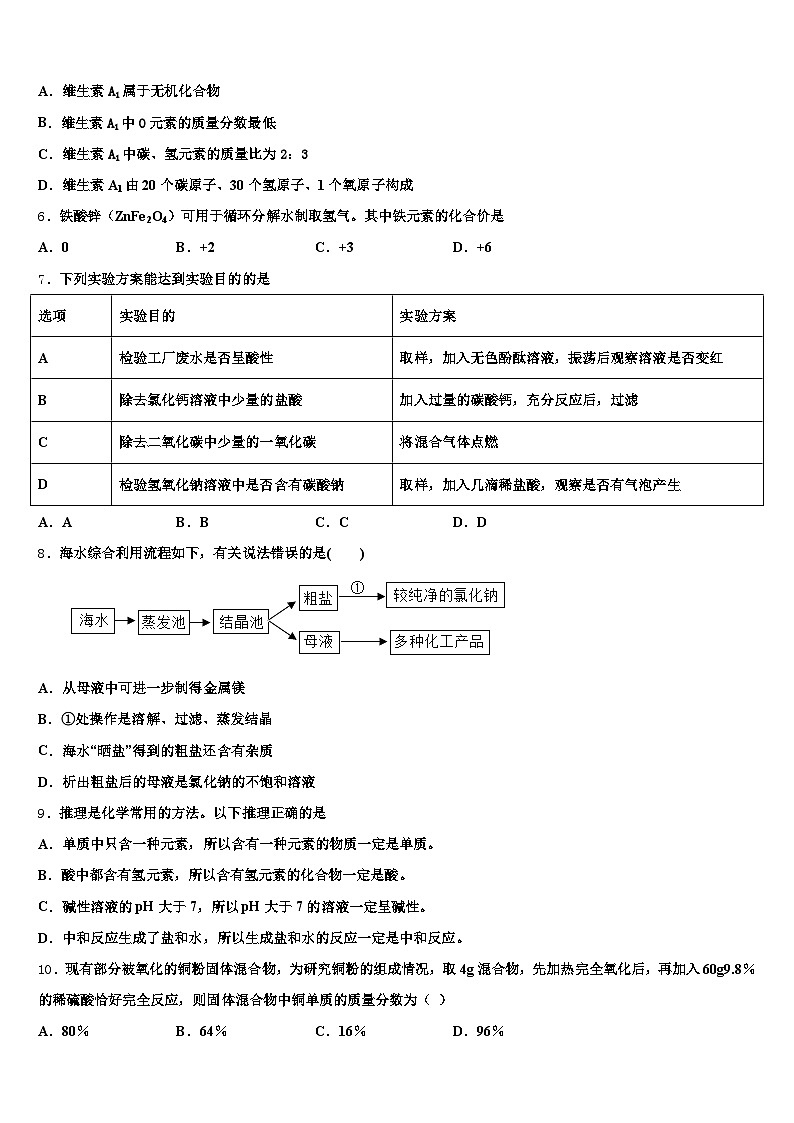 2026届信阳市中考化学模拟预测试卷（含答案解析）第2页