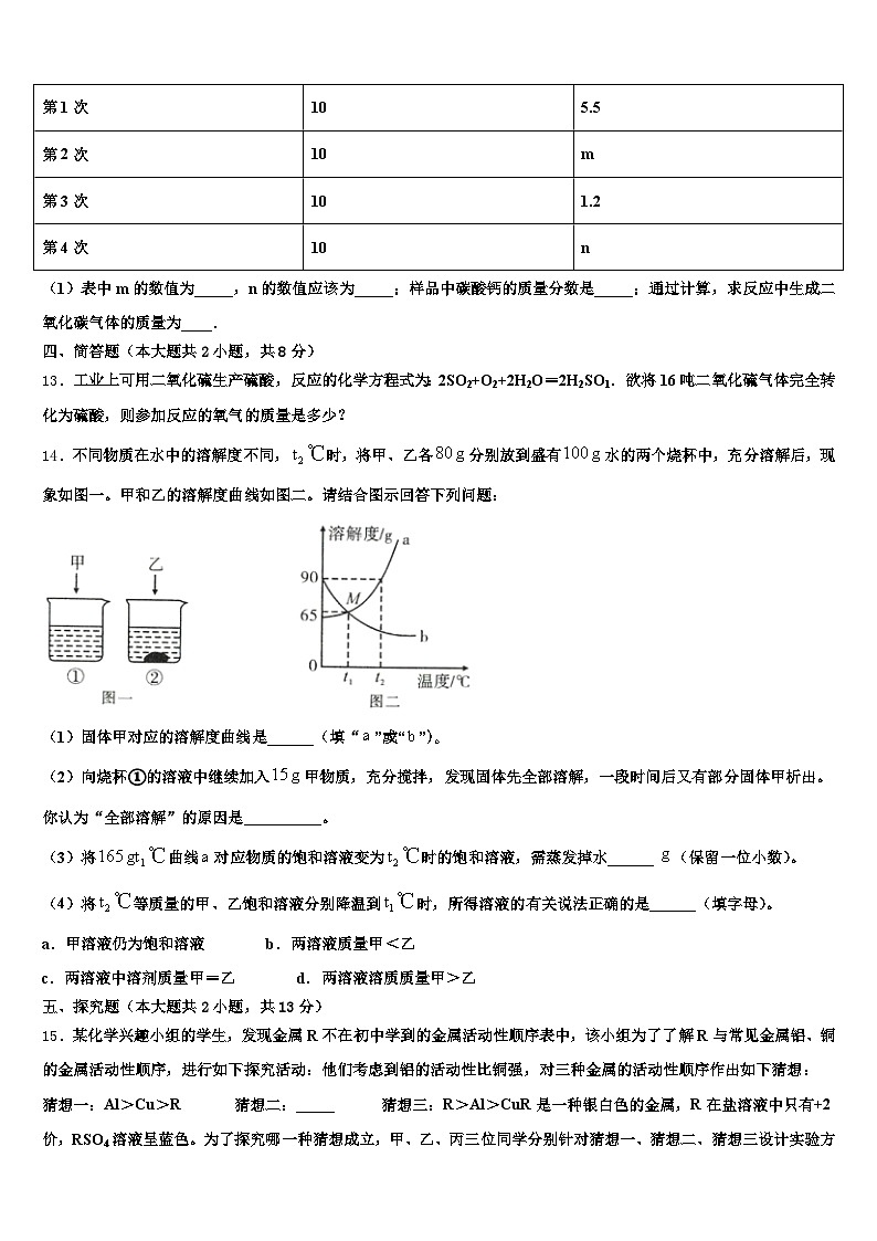 2026届浙江省杭州市中考化学模拟预测题（含答案解析）第3页
