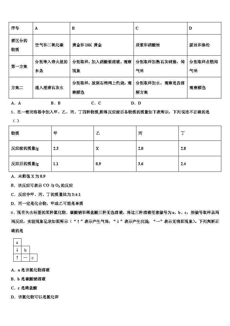 江西省萍乡市2026年中考联考化学试题（含答案解析）第2页