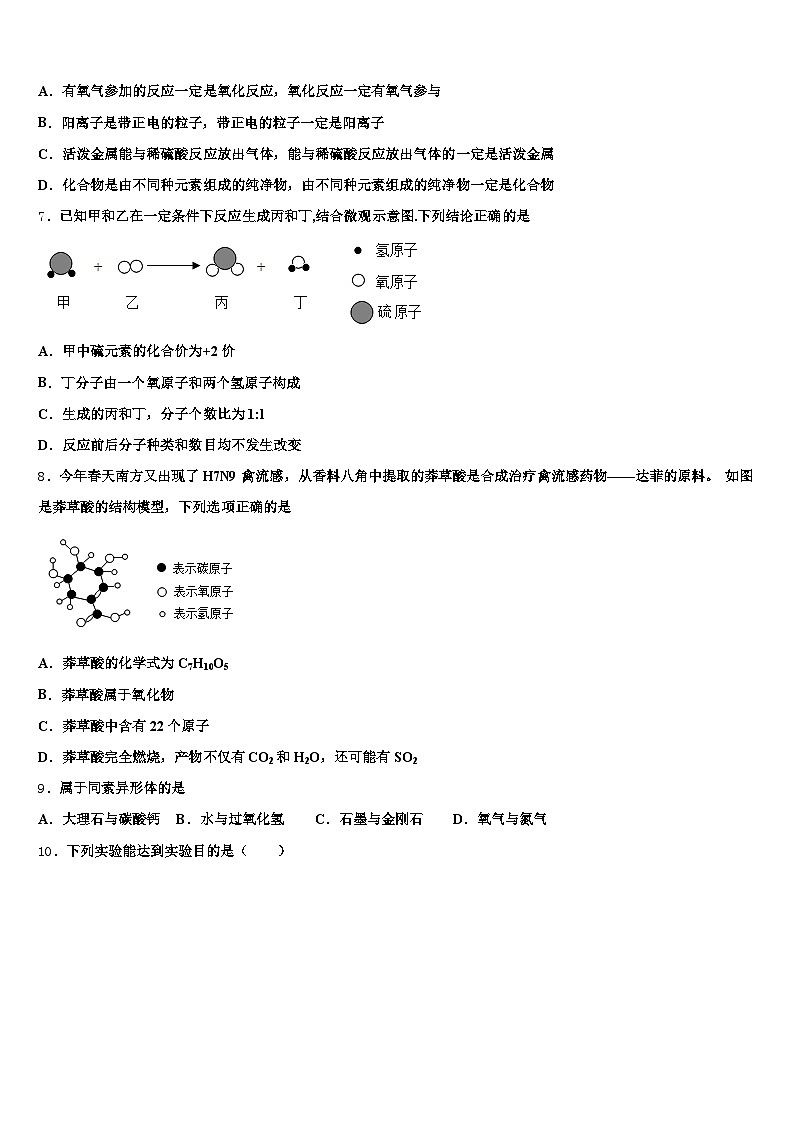 双鸭山市2026年中考化学五模试卷（含答案解析）第2页