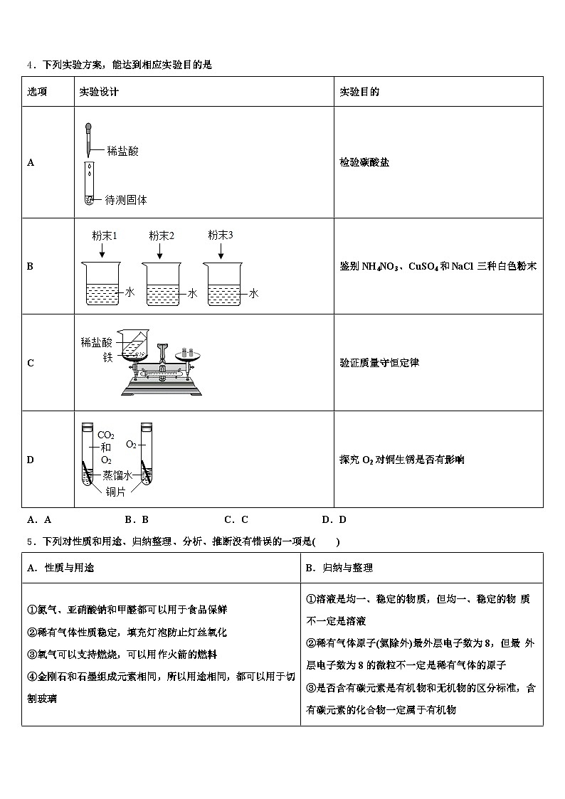 云南省昆明市2025-2026学年中考化学对点突破模拟试卷（含答案解析）第2页