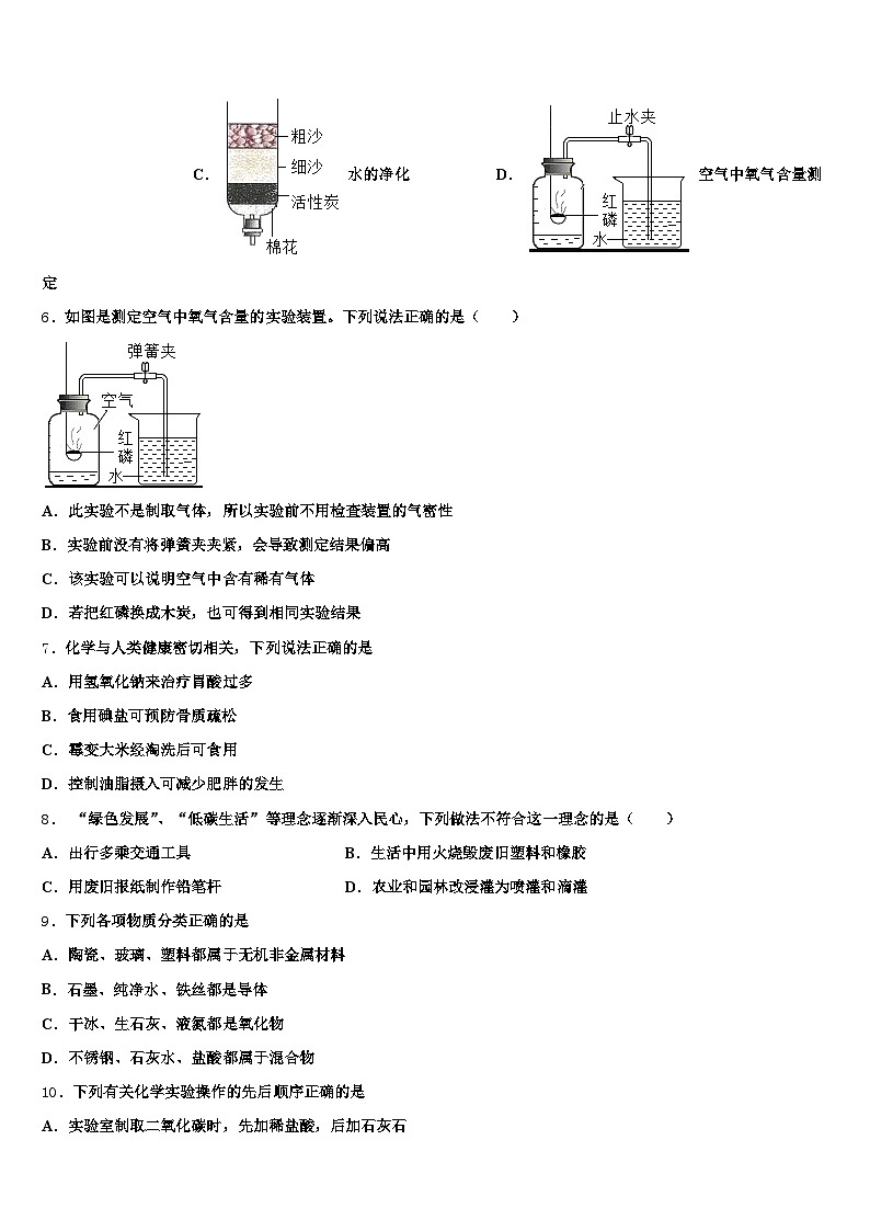 上饶市2025-2026学年中考化学全真模拟试题（含答案解析）第2页