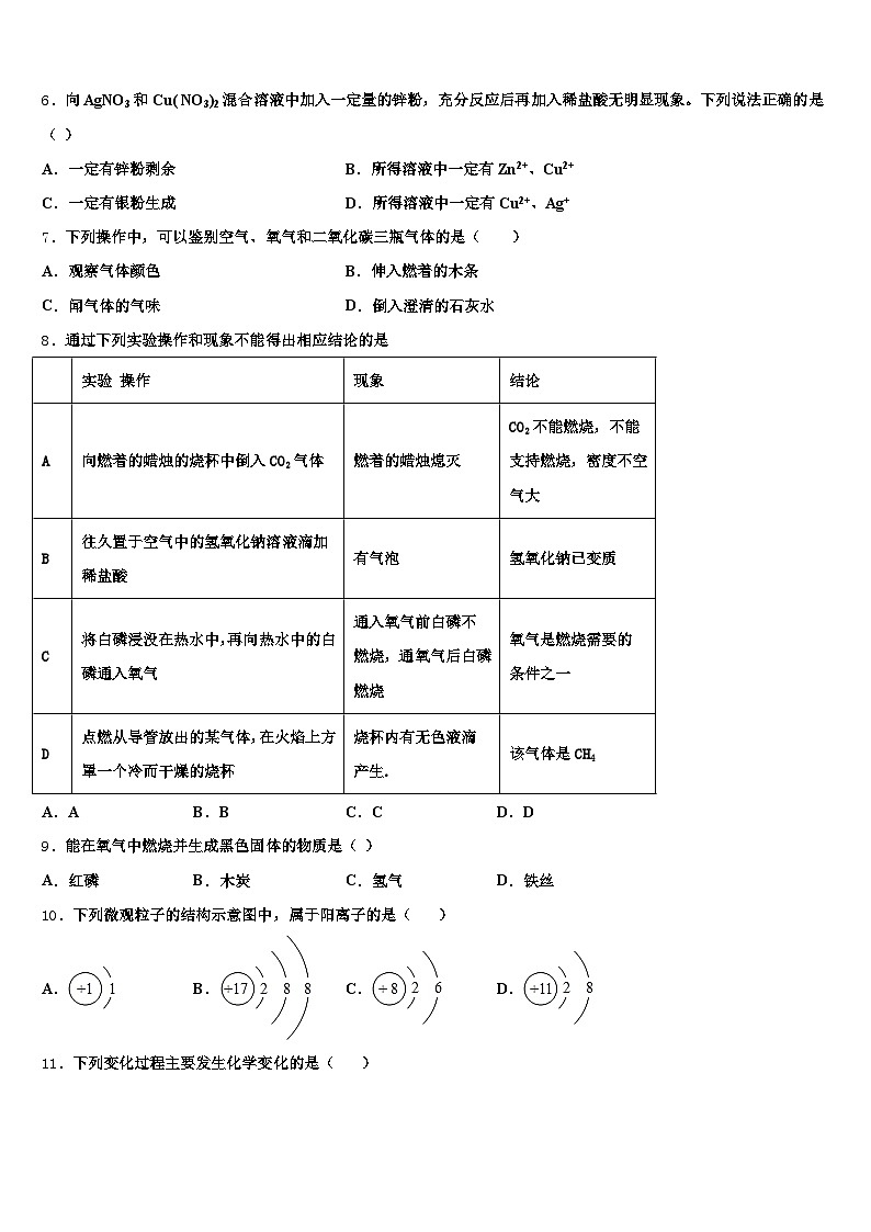 辽宁省大连市2025-2026学年中考化学押题试卷（含答案解析）第2页