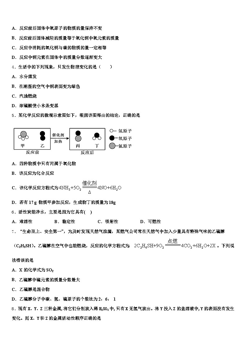 商洛市2026年中考化学五模试卷（含答案解析）第2页