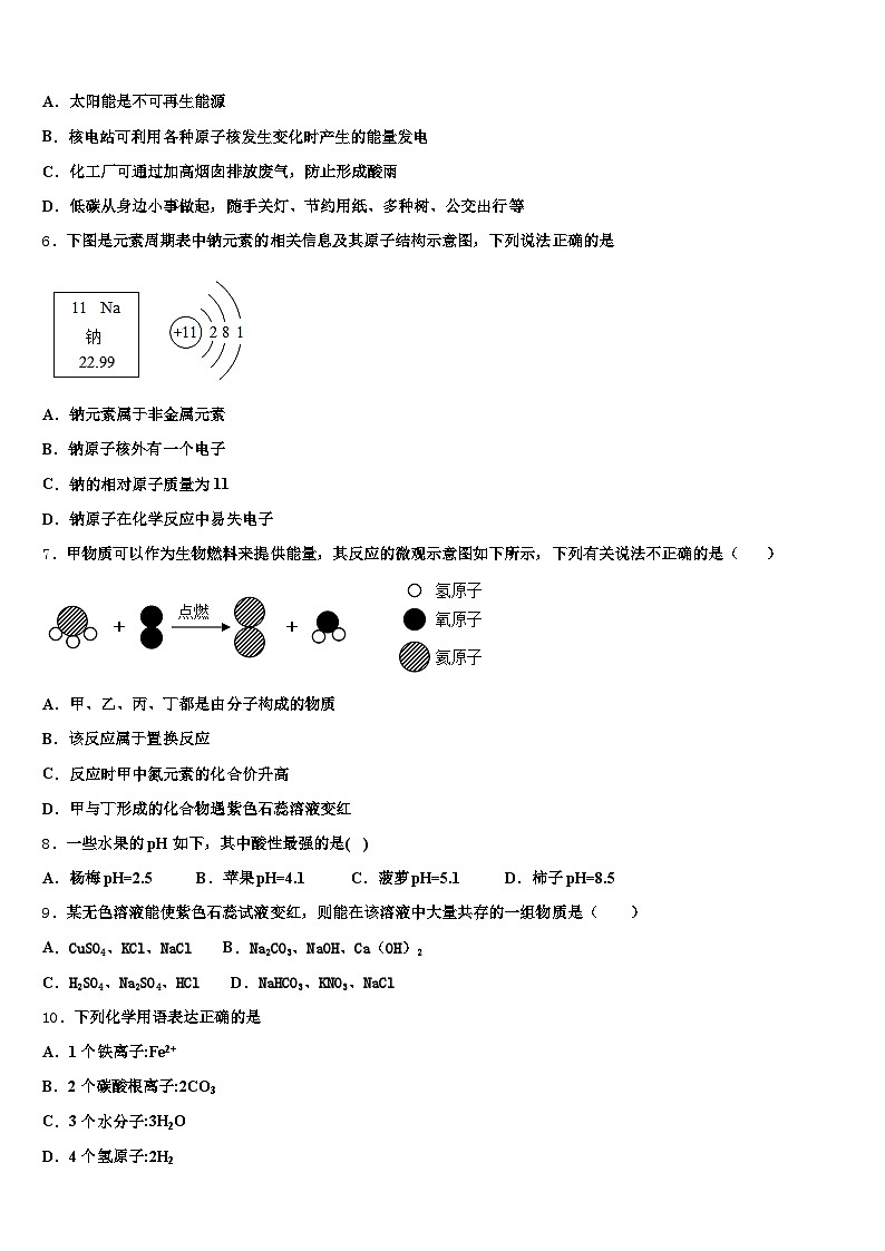 2026年濮阳市中考化学最后冲刺模拟试卷（含答案解析）第2页