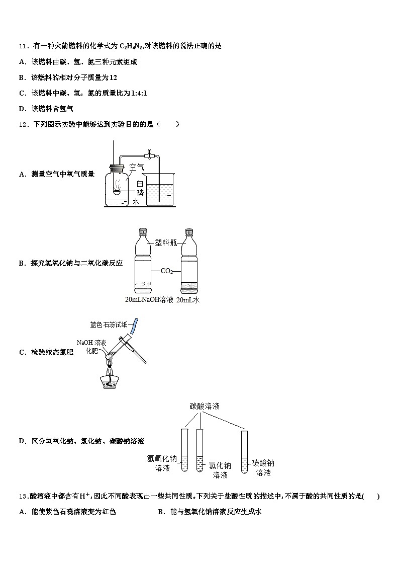 2026年濮阳市中考化学最后冲刺模拟试卷（含答案解析）第3页