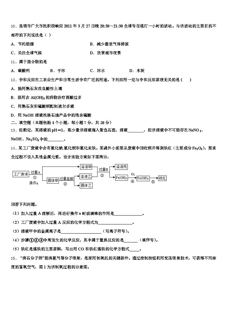内蒙古自治区乌兰察布市2025-2026学年中考化学押题卷（含答案解析）第3页