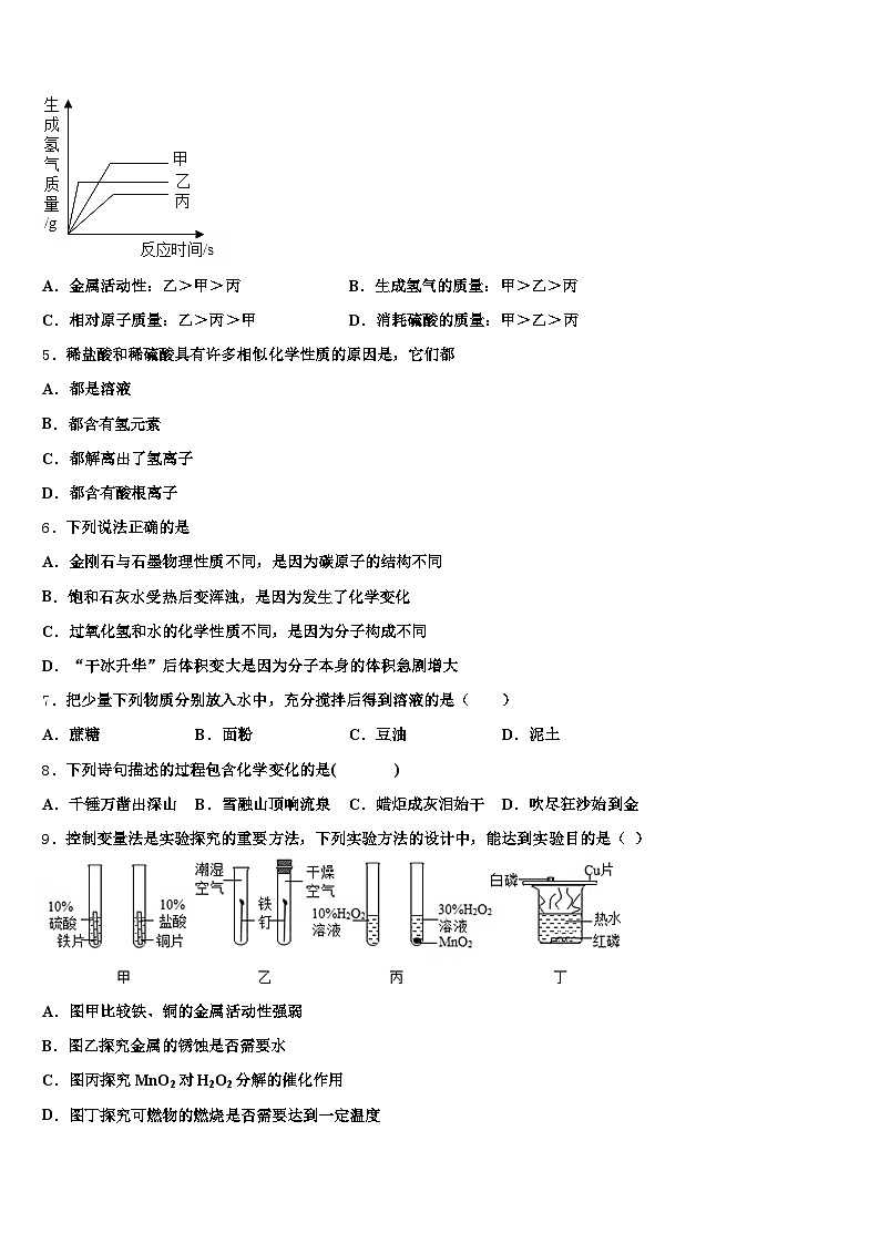 2026年广东省汕尾市中考五模化学试题（含答案解析）第2页