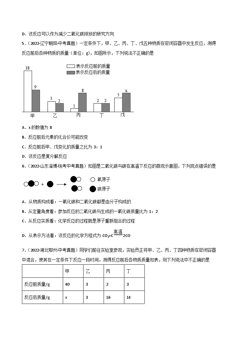 中考化学一轮复习单元过关跟踪训练第五单元 化学方程式（原卷版）第2页
