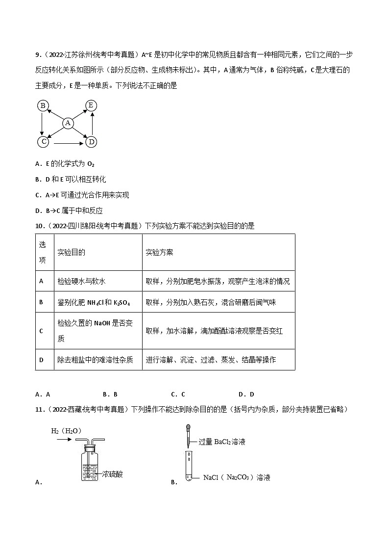 中考化学一轮复习单元过关跟踪训练第十一单元 盐和化肥（原卷版）第2页