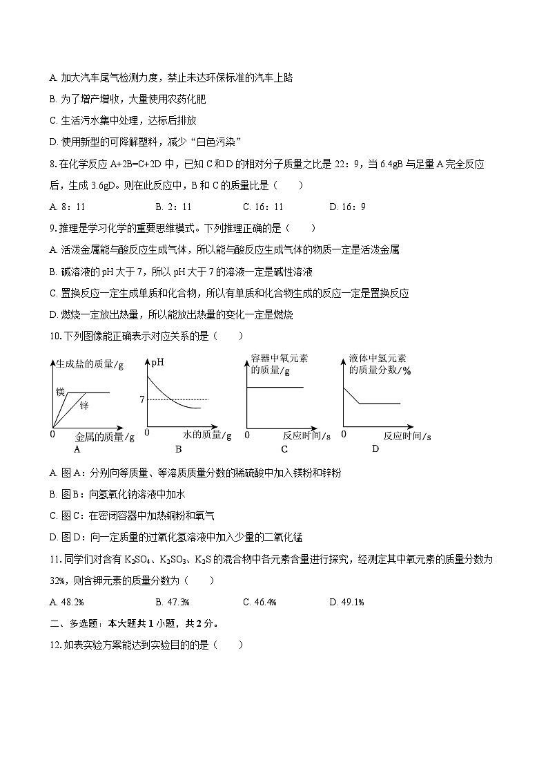 2025-2026学年黑龙江省绥化市明水二中九年级（下）开学化学试卷-自定义类型第2页