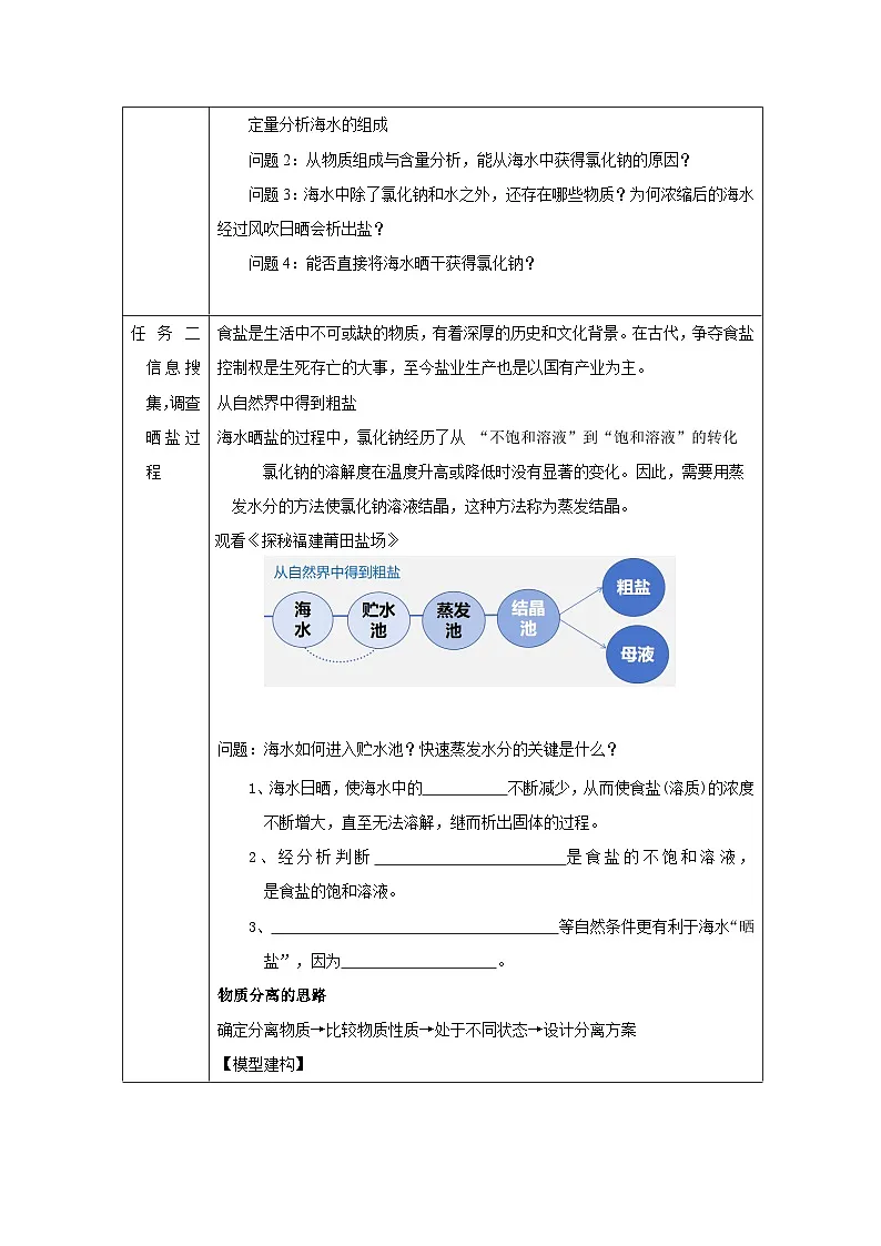 7.4 跨学科实践活动：海洋资源的综合利用与制盐-教学设计—2025—2026学年九年级下册《化学》科学出版社第2页
