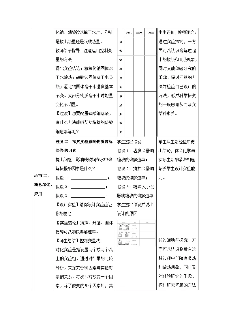 7.1 物质的溶解第二课时-教学设计—2025—2026学年九年级下册《化学》科学出版社第2页