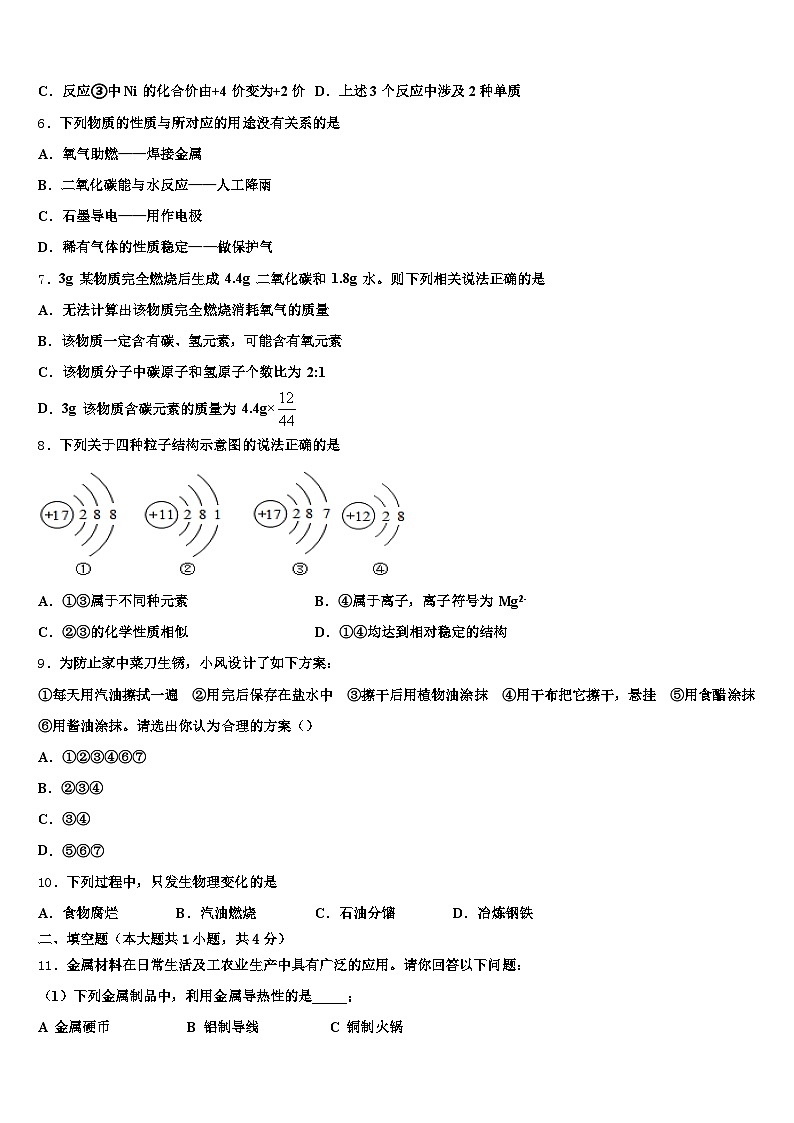 东营市2026年中考化学押题卷（含答案解析）第2页