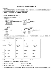 海口市2026年中考化学四模试卷（含答案解析）