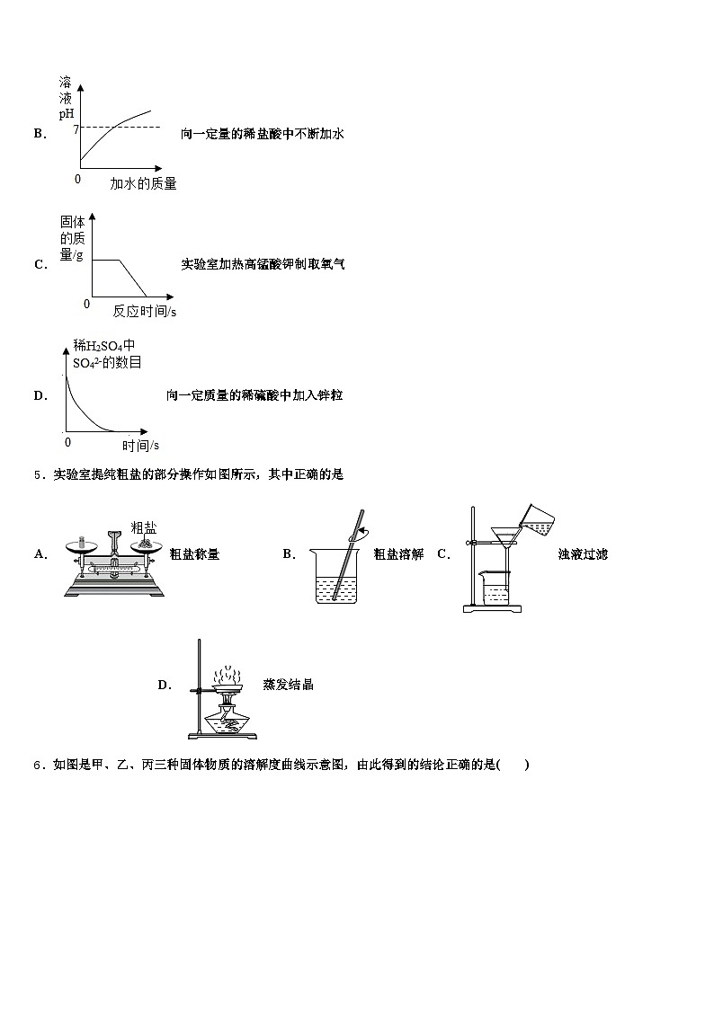2026年安徽省淮北市中考化学模拟精编试卷（含答案解析）第2页