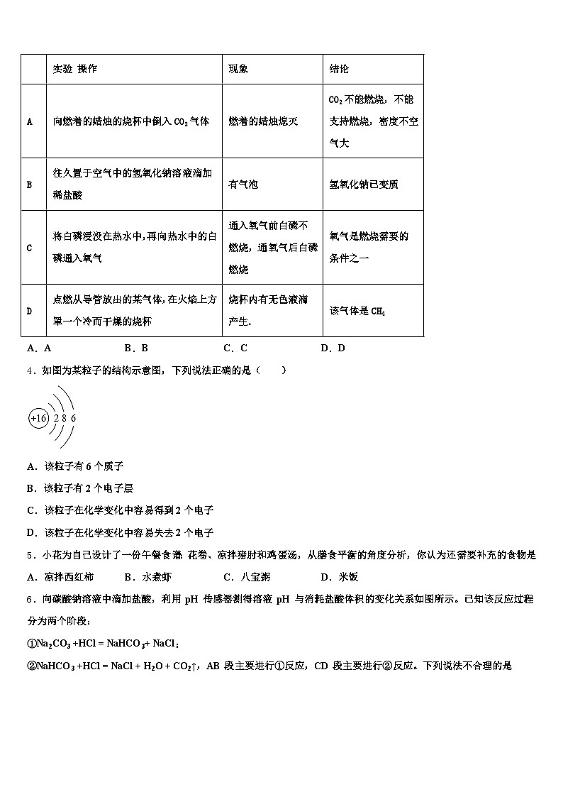 河北省沧州市2025-2026学年中考化学模试卷（含答案解析）第2页