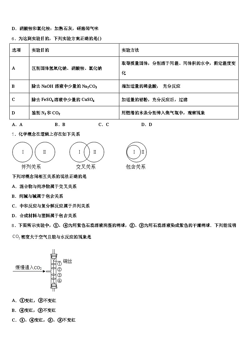 日照市2026年中考化学全真模拟试卷（含答案解析）第2页