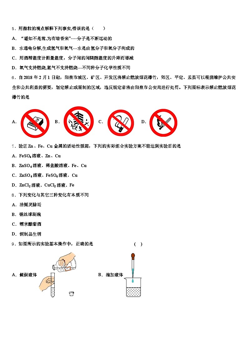 连云港市2026年中考化学全真模拟试题（含答案解析）第2页