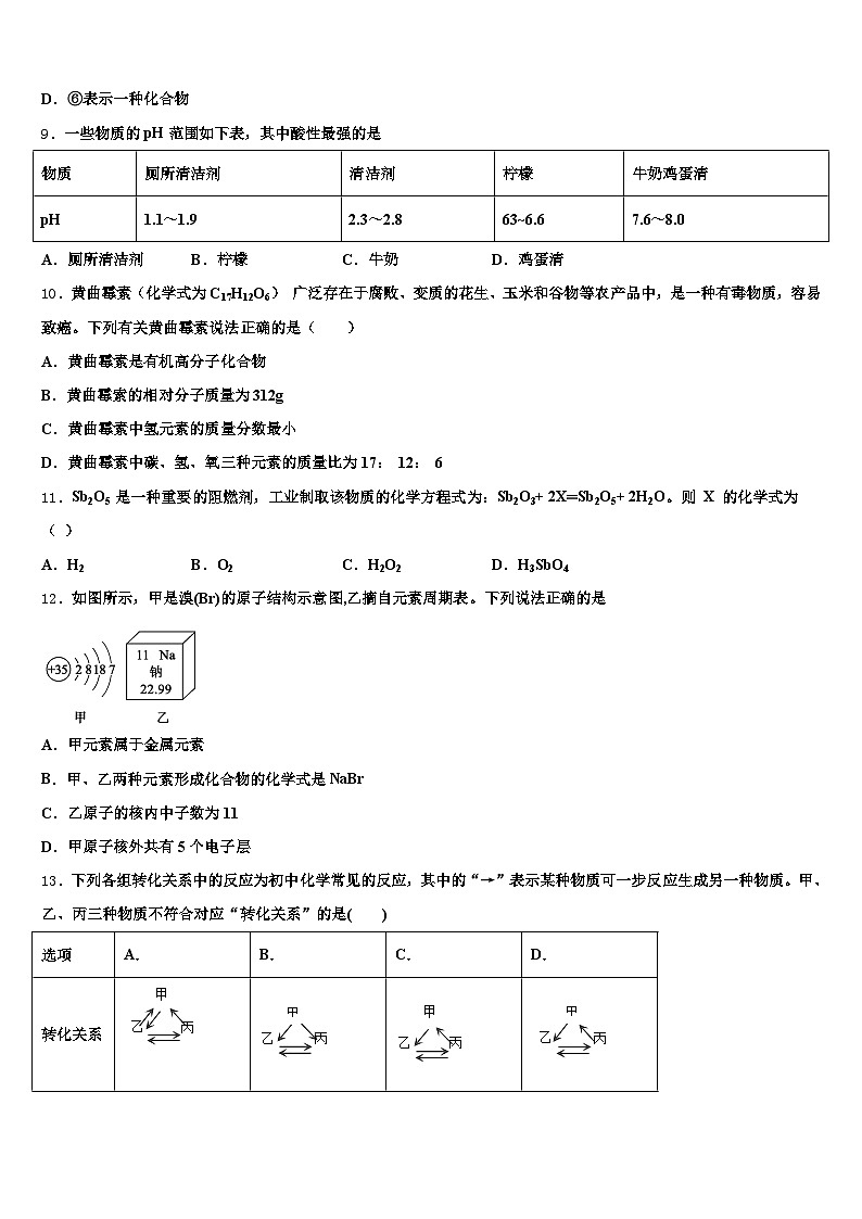 漳州市2025-2026学年中考化学考试模拟冲刺卷（含答案解析）第3页